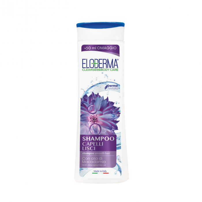 Sampon pentru par drept cu ulei de macadamia  Eloderma, 300 ml [1]