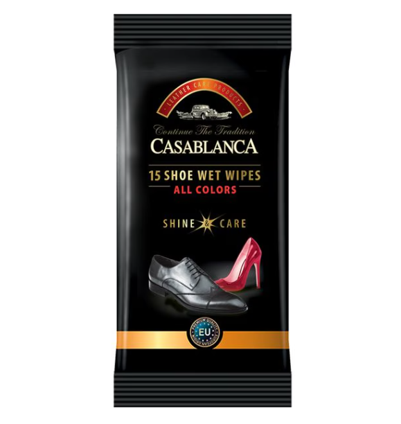 Servetele umede pantofi CASABLANCA Shine & Care, 15 bucati [1]