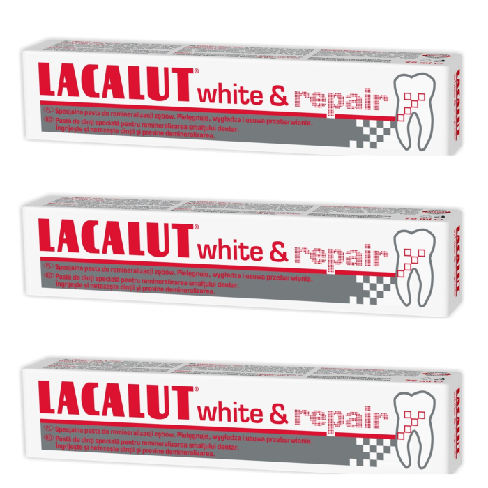 Set 3 X Pasta de dinti Lacalut White&Repair, 75 ml [1]