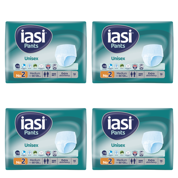 Set 4 x  Pantaloni elastici pentru incontinenta Iasi Pants Unisex, Marime M, 14 buc [1]