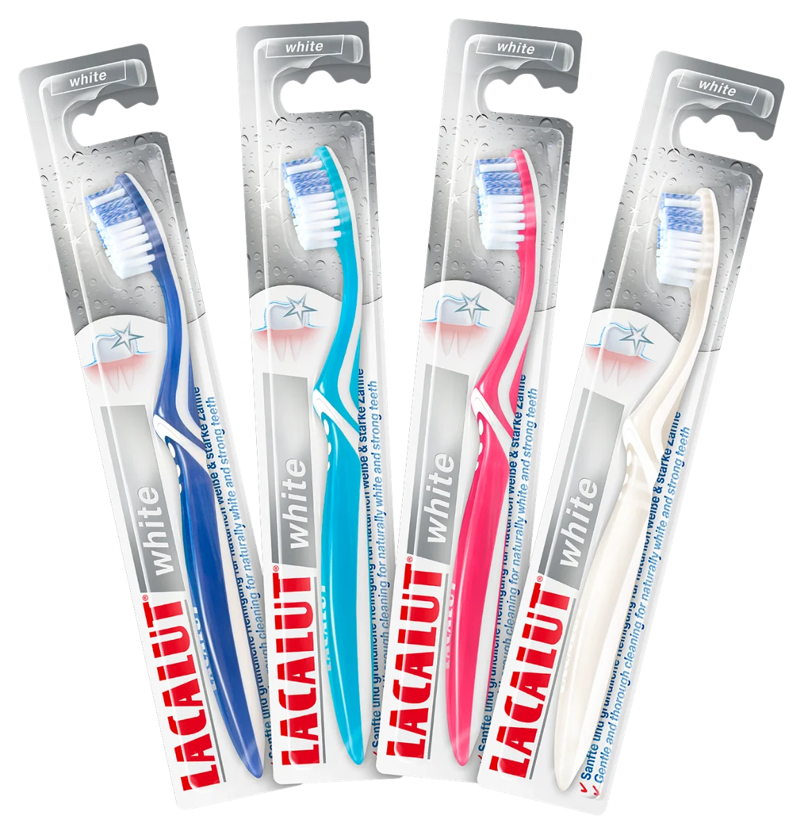 Set 4 X Periute de dinti Lacalut White, diverse culori [1]