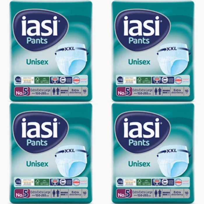 Set 4 X Scutece adulti tip chilot pentru incontinenta Iasi Pants Unisex, Marime XXL, 10 buc [1]