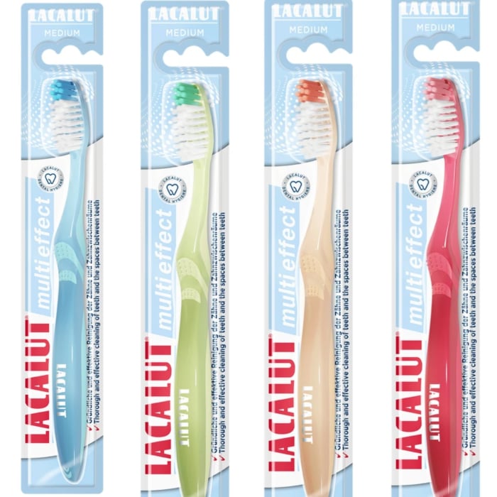 Set 4X Periute de dinti Lacalut multi-effect, medium, diverse culori [1]