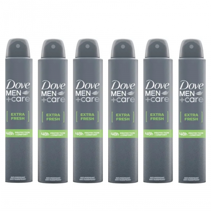 Set 6 x Antiperspirant Dove Men + Care Extra Fresh, 48h protectie, 200 ml [1]