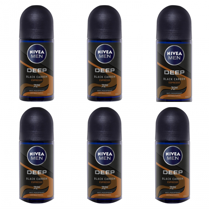 Set 6 x deodorant roll-on NIVEA MEN Deep Espresso, 50 ml [1]