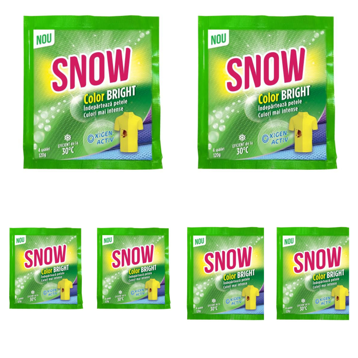 Set 6X Pudra pentru indepartarea petelor Snow Color Bright, 120g [1]