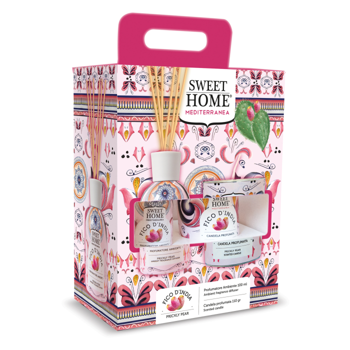 Set cadou odorizant cu betisoare si lumanare parfumata, Fico D'india [1]