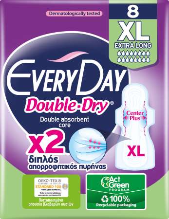 Tampoane si absorbante - Absorbante Everyday Double-Dry XL, 8 buc