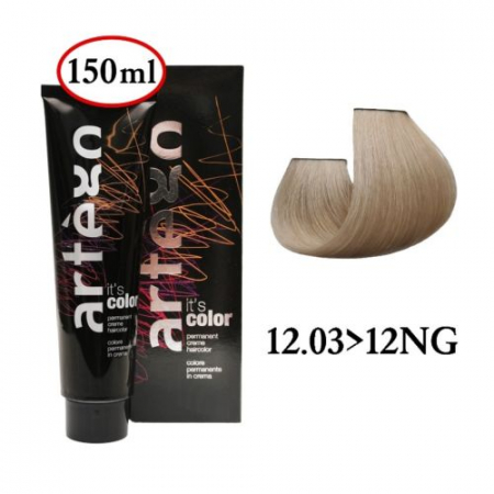 Vopsea de par si oxidant - Vopsea de Par Profesionala 12.03 >12NG Artego Super Blond Natural Auriu 150 ml