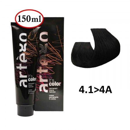 Vopsea de par si oxidant - Vopsea de Par Profesionala 4.1 >4A Artego Saten Mediu Cenusiu 150 ml