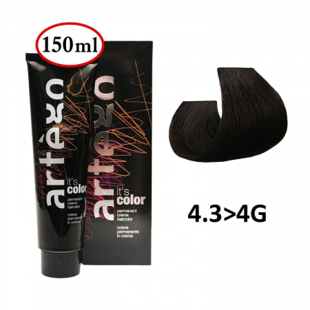 Vopsea de par si oxidant - Vopsea de Par Profesionala 4.3>4G  Artego Saten Mediu Auriu 150 ml