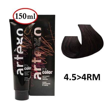 Cosmetice profesionale - Vopsea de Par Profesionala 4.5>4RM Artego Castaniu Mediu Roscat 150 ml