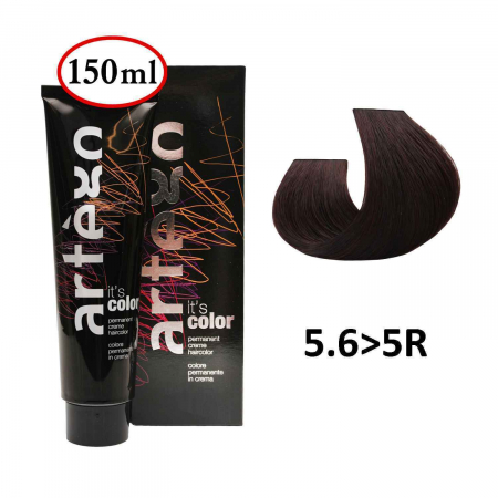 Vopsea de par si oxidant - Vopsea de Par Profesionala  5.6>5R Artego Saten Deschis Rosu 150 ml