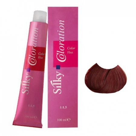 Cosmetice profesionale - Vopsea de Par Profesionala 5.62 Silky Saten Deschis Rosu Irizat 100ml