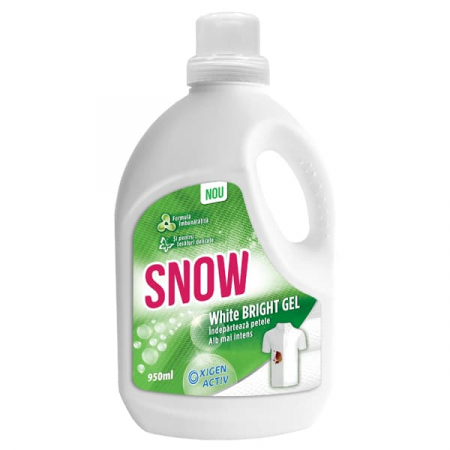 Spalare si intretinere rufe - Solutie pentru indepartarea petelor SNOW White Bright Gel, 950ml