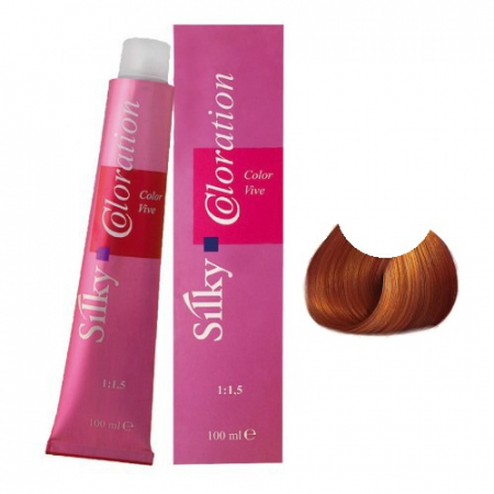 Vopsea de par si oxidant - Vopsea de Par Profesionala 6.4 Silky Blond Inchis Aramiu 100 ml