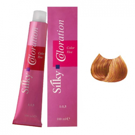 Vopsea de  Par Profesionala 8.34 Silky Blond Inchis Auriu Aramiu 100 ml