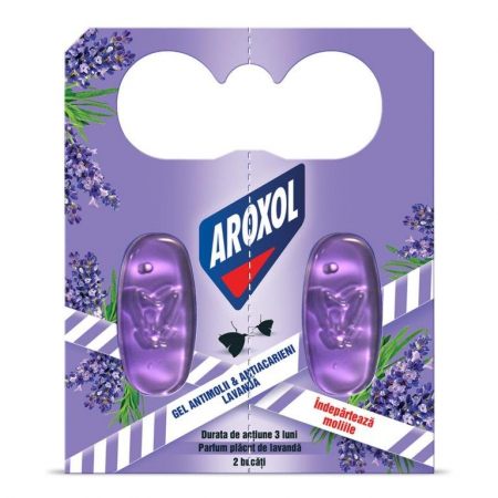 Produse curatare casa si exterior - Gel lavanda Aroxol impotriva moliilor  set 2 bucati