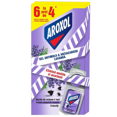 Gel antimolii & acarieni Aroxol lavanda 6*3.2 gr [1]