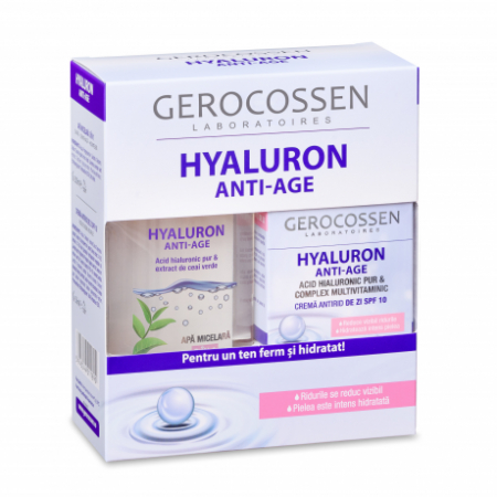 Ingrijire ten - Caseta Cadou Gerocossen  Hyaluron Anti Age - Crema antirid de zi + Apa micelara