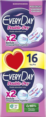 Ingrijire personala & Cosmetice - Absorbante Everyday Double Dry Maxi Night, 16 buc