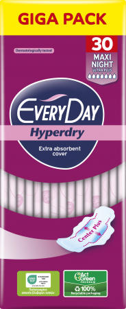 Ingrijire personala & Cosmetice - Absorbante Everyday Hiperdry Maxi Night, 30 buc
