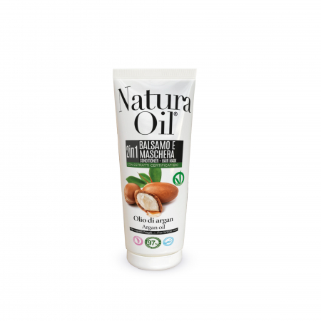 Tratamente si masca de par - Balsam/masca 2 in 1 cu ulei de argan pentru parul fragil si casant, 200 ml