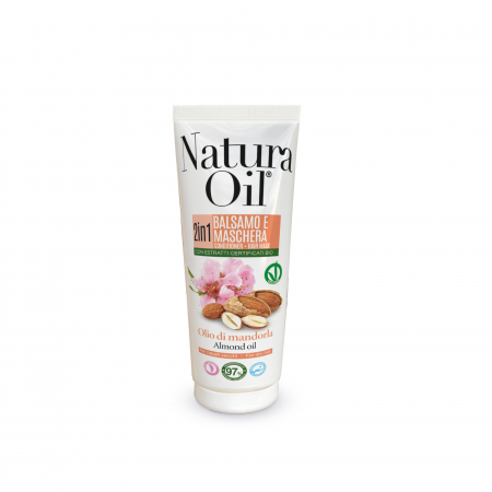Ingrijire personala & Cosmetice - Balsam/masca 2 in 1 cu ulei de migdale pentru parul uscat