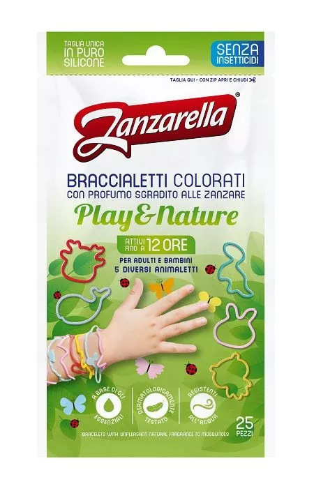 Insecticide - Bratari Haioase  Zanzarella Cu Uleiuri Esentiale 25/Set