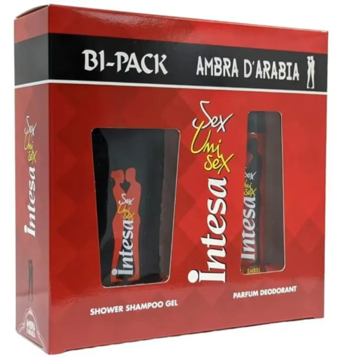 Deodorante si antiperspirante - Caseta cadou Intesa Unisex Ambra D'arabia : Deodorant 125 ml + Sampon gel de dus 250 ml