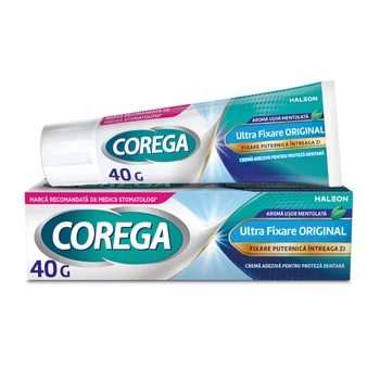 Adeziv dentar si ingrijire proteza - Crema adeziva pentru proteza Ultra fixare Corega, 40g