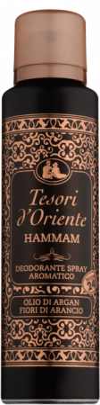Deodorant spray cu ulei de Argan si flori de portocal Tesori d'Oriente Hammam, 150 ml
