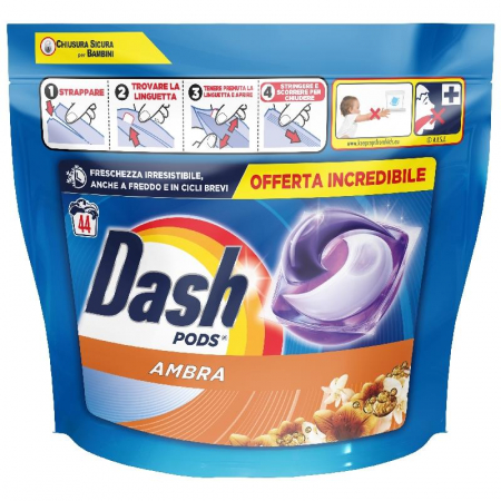 Detergent rufe - Detergent Pernute Dash  Ambra 44 spalari