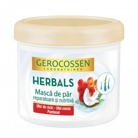 Tratamente si masca de par - Masca de par reparatoare si nutritiva Herbals, Gerocossen, 450 ml