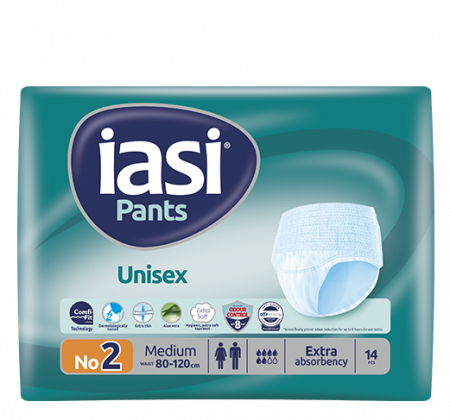 Scutece adulti - Pantaloni elastici pentru incontinenta Iasi Pants Unisex, Marime M, 14 buc