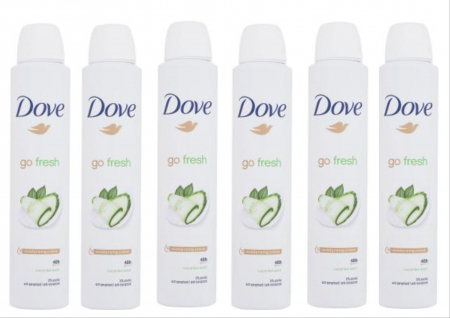 BLACK FRIDAY - Set 6 x Antiperspirant Dove Go Fresh Castravete & Ceai verde, 200 ml