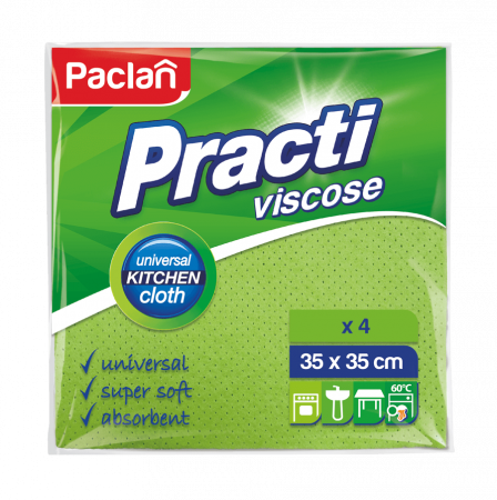 Bureti de vase si lavete - Laveta universala din vascoza Paclan Practi, 35x35 cm, 4 buc