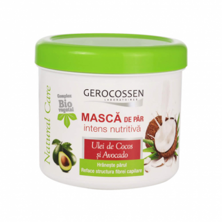 Masca de par intens nutritiva cu Cocos Bio si Avocado  Gerocossen Natural Care 450 ml