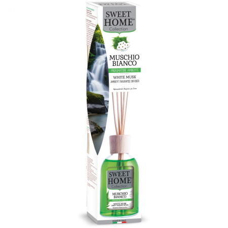 Casa - Odorizant de camera cu betisoare, Mosc Alb, 100 ml