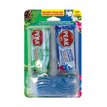 Produse curatare baie - Odorizant Peak WC Putere de Curatare, Rezerve Mixt 3 x 40 g