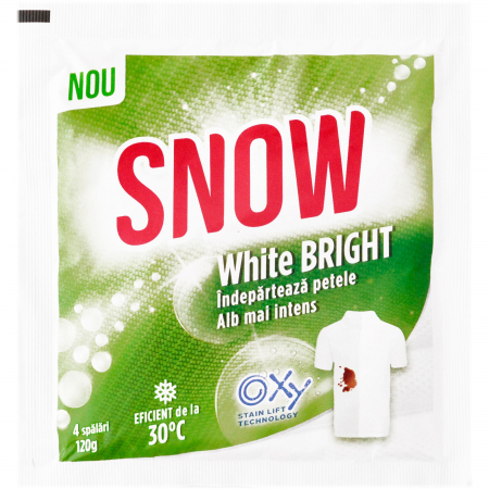 Spalare si intretinere rufe - Pudra pentru indepartarea petelor Snow White Bright, 120g