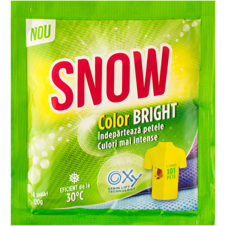 Spalare si intretinere rufe - Pudra pentru indepartarea petelor Snow Color Bright, 120g