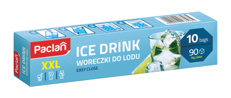 Folii si pungi alimentare - Pungi pentru gheata Paclan XXL, 10 pungi x 9 cuburi