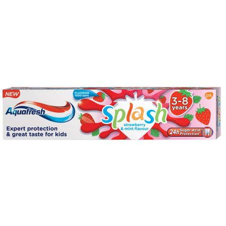 Pasta de dinti - Pasta de dinti Aquafresh Splash 3-8 ani, 50 ml