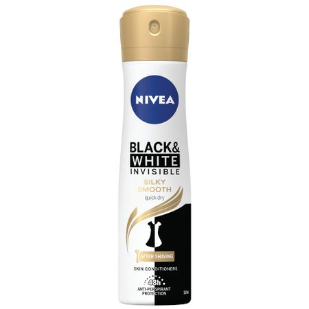 Deodorante si antiperspirante - Deodorant spray Nivea Invisible for Black & White Silky Smooth, 150 ml