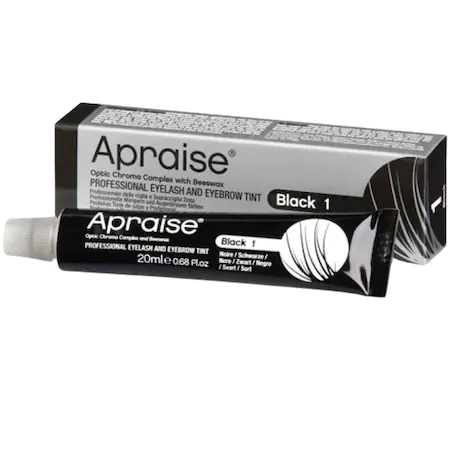 Vopsea de par si oxidant - Vopsea pentru gene si sprancene, Apraise, A689, 20 ml, Negru