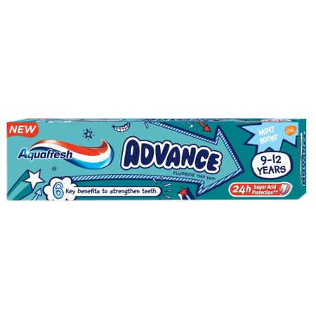 Pasta de dinti - Pasta de dinti AquafreshAdvance 9-12 ani, 75ml