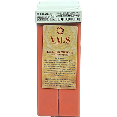 Produse pentru epilare - Ceara roz pentru epilat cu dioxid de titaniu, roll-on, Vals, 100 ml