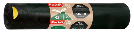 Saci menajeri - Saci menajeri cu snur Paclan Eco Line, 150 L, 76 x 100 cm, 10 buc