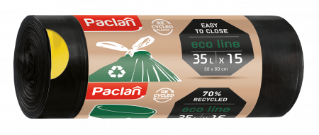 Saci menajeri - Saci menajeri cu snur Paclan Eco Line, 35 L, 50 x 60 cm, 15 buc